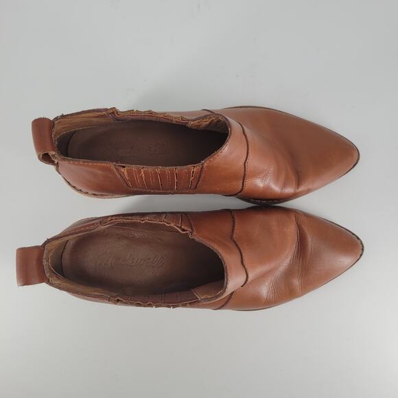 Madewell Brown Leather Pull On Kelci Chelsea Boot 6.5 - Picture 9 of 11